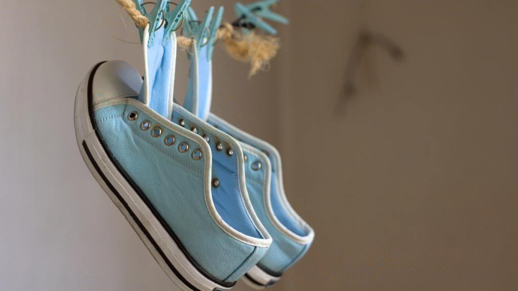 Panduan visual cara membersihkan sepatu lari dan pengeringannya